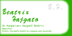 beatrix hajgato business card